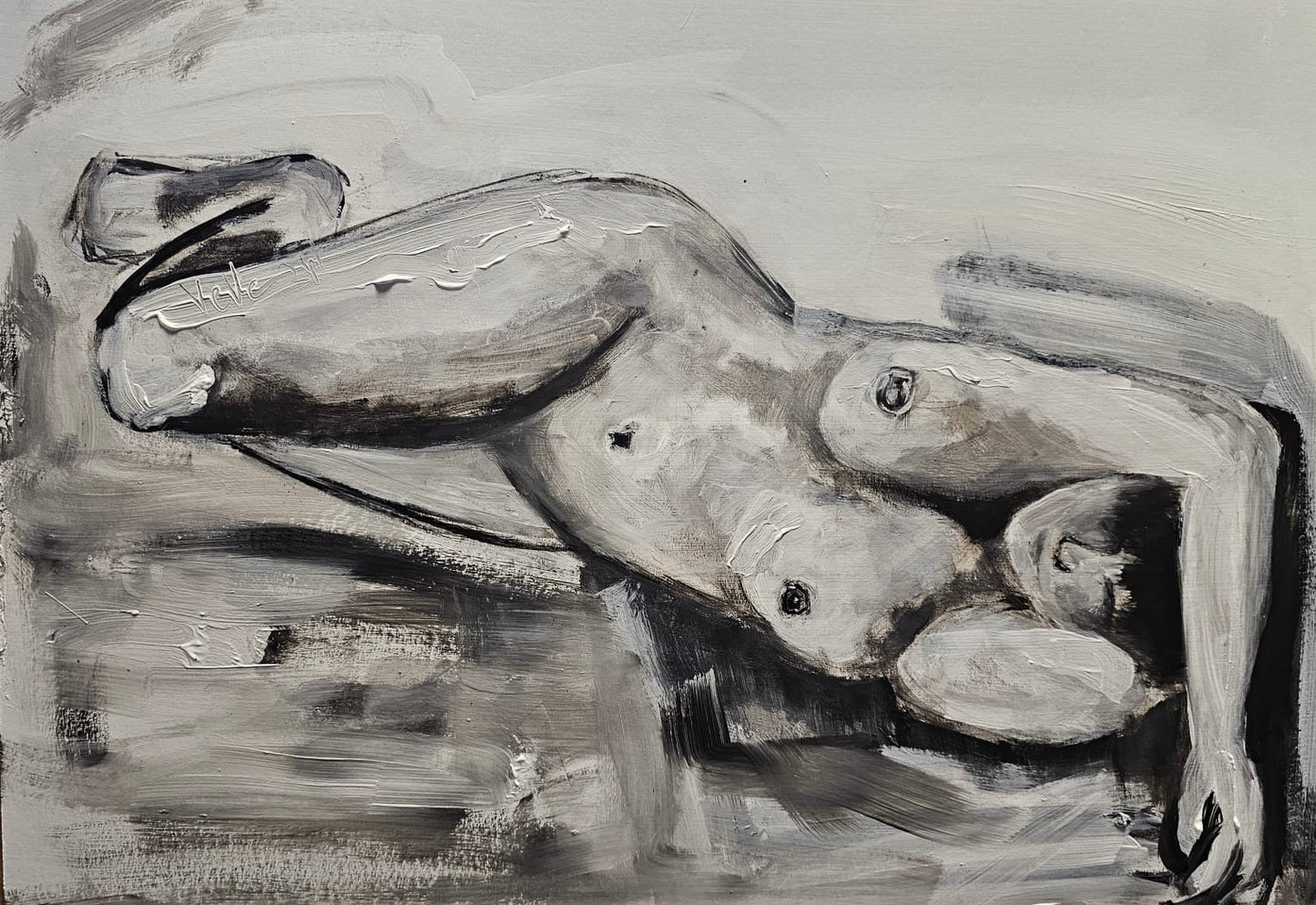 Nude woman figure study