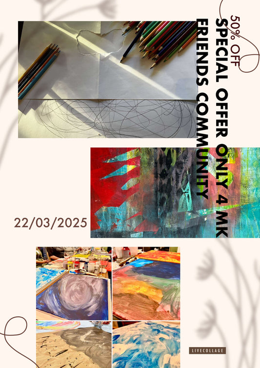 Voucher for closed customed 3 hours painting workshop with art therapy elements for MK community, valid for 1 person